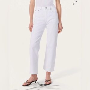 rag & bone Women's White Straight-Leg Jeans
